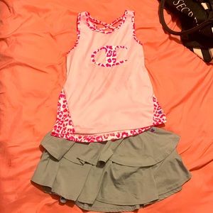 Cheetah pink and gray outfit!